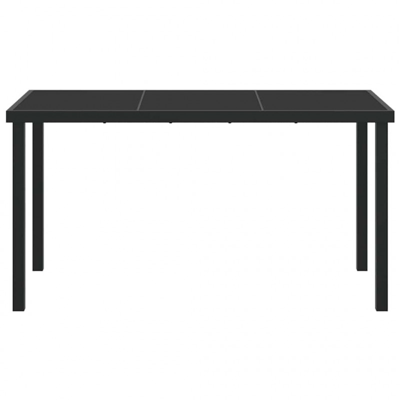 Stół Ogrodowy Czarny 140 x 70 x 73 cm Metal