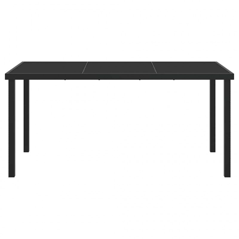 Stół Ogrodowy Czarny 160 x 80 x 73 cm Metal