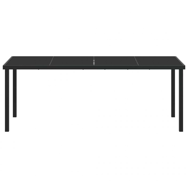 Stół Ogrodowy Czarny 200 x 80 x 73 cm Metal