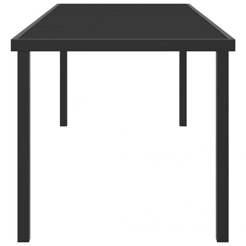 Stół Ogrodowy Czarny 200 x 80 x 73 cm Metal