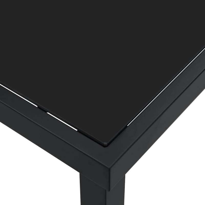 Stół Ogrodowy Czarny 200 x 80 x 73 cm Metal
