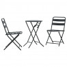 Zestaw Bistro Ogrodowego 3 pcs Antracyt Stal
