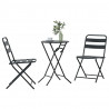 Zestaw Bistro Ogrodowego 3 pcs Antracyt Stal