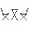 Zestaw Bistro Ogrodowego 3 pcs Antracyt Stal
