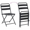 Zestaw Bistro Ogrodowego 3 pcs Antracyt Stal