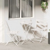 Zestaw Bistro Ogrodowego 3 pcs Biały Stal
