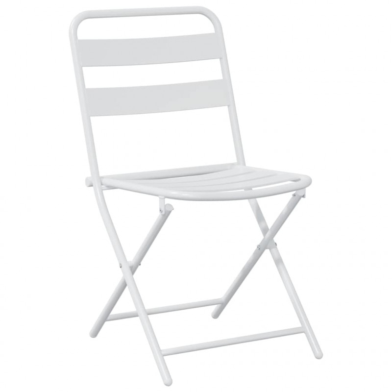 Zestaw Bistro Ogrodowego 3 pcs Biały Stal