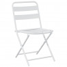 Zestaw Bistro Ogrodowego 3 pcs Biały Stal