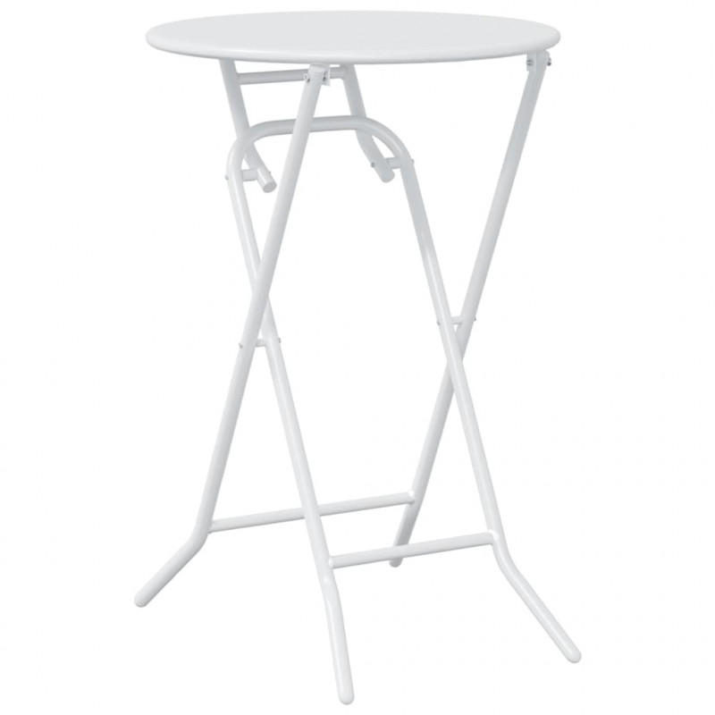Zestaw Bistro Ogrodowego 3 pcs Biały Stal