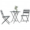 Zestaw Bistro Ogrodowego 3 pcs Antracyt Stal