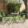 Zestaw Bistro Ogrodowego 3 pcs Antracyt Stal