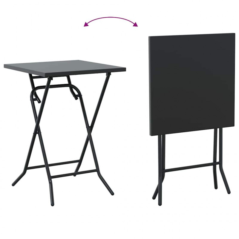 Zestaw Bistro Ogrodowego 3 pcs Antracyt Stal