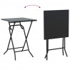 Zestaw Bistro Ogrodowego 3 pcs Antracyt Stal