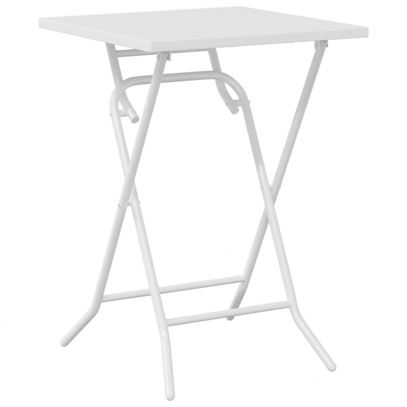 Zestaw Bistro Ogrodowego 3 pcs Biały Stal