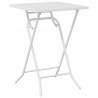 Zestaw Bistro Ogrodowego 3 pcs Biały Stal