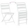Zestaw Bistro Ogrodowego 3 pcs Biały Stal