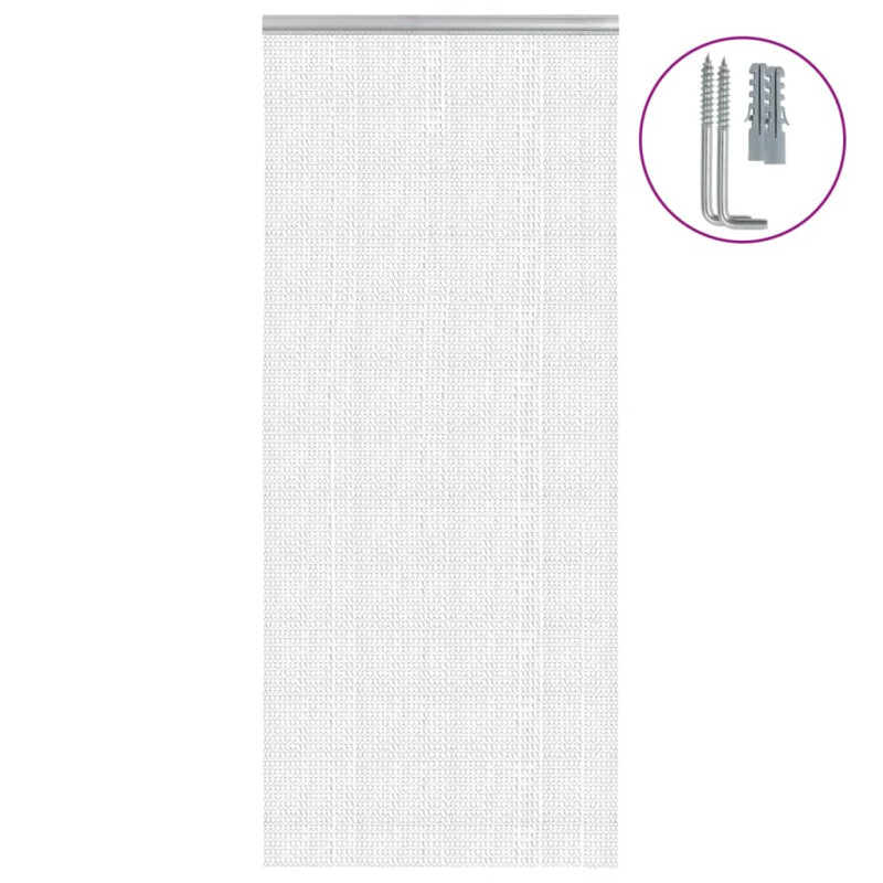 Moskitiera łańcuchowa do drzwi, 90x212 cm, aluminium