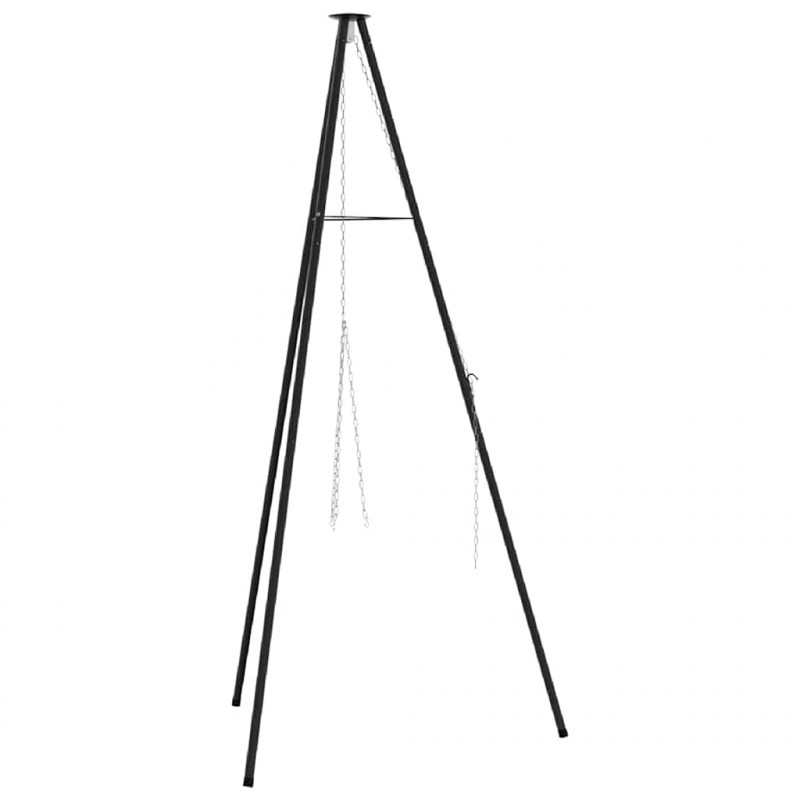 Tripod na ognisko Czarny 92 x 92 x 151,5 cm Stal