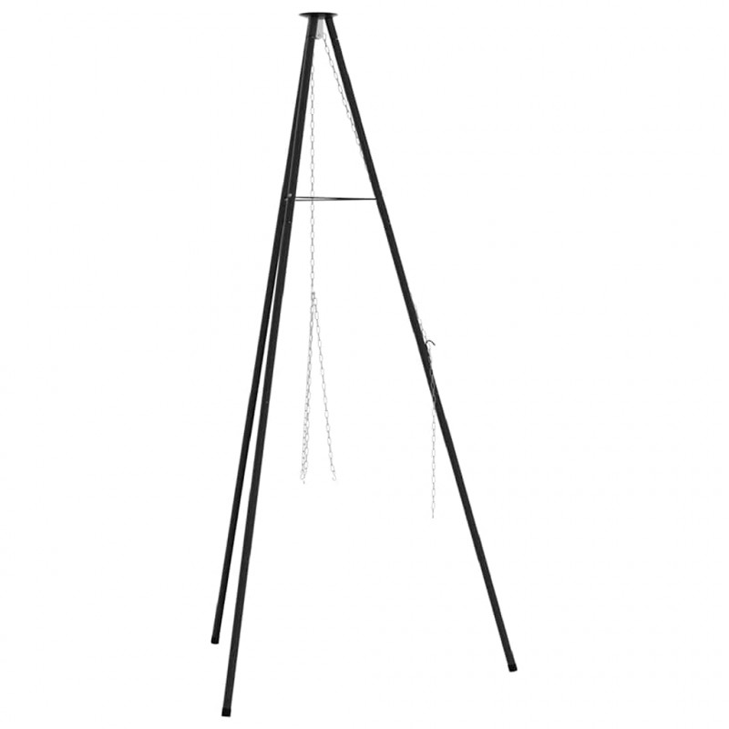 Tripod na ognisko Czarny 92 x 92 x 171,5 cm Stal