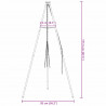 Tripod na ognisko Czarny 92 x 92 x 171,5 cm Stal