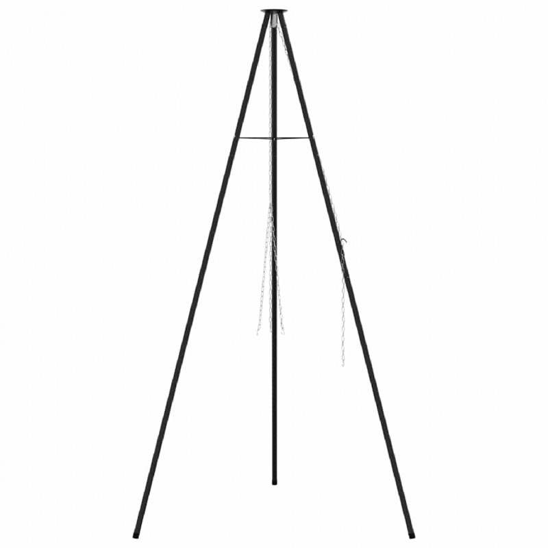 Tripod na ognisko Czarny 92 x 92 x 191,5 cm Stal
