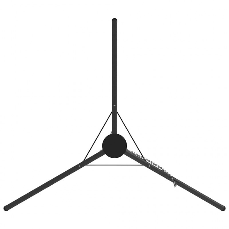 Tripod na ognisko Czarny 92 x 92 x 191,5 cm Stal