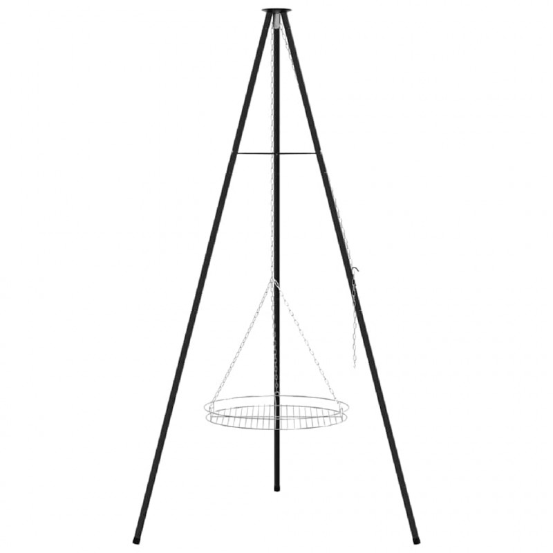 Tripod na ognisko 2 pcs Czarny Stal