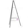 Tripod na ognisko 2 pcs Czarny Stal