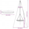 Tripod na ognisko 2 pcs Czarny Stal