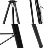 Tripod na ognisko 3 pcs Czarny Stal