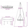 Tripod na ognisko 3 pcs Czarny Stal