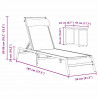 Leżaki 2-osoba 3 pcs Czarny i antracyt Stal