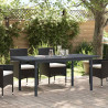 Stół patio Antracyt 180 x 80 x 74 cm Stal malowana proszkowo
