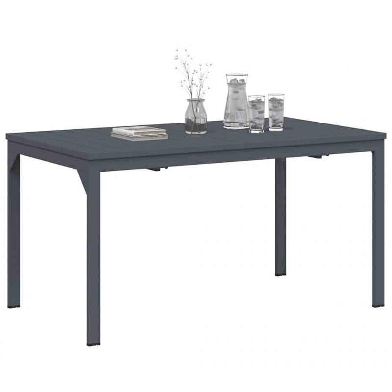 Stół patio Antracyt 180 x 80 x 74 cm Stal malowana proszkowo