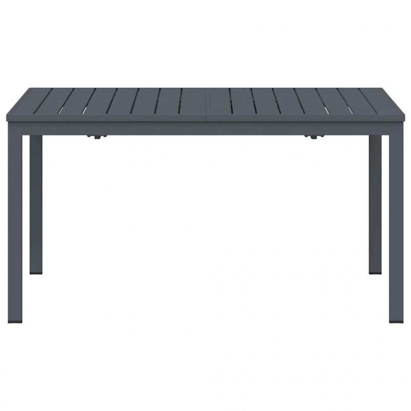 Stół patio Antracyt 180 x 80 x 74 cm Stal malowana proszkowo