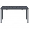 Stół patio Antracyt 180 x 80 x 74 cm Stal malowana proszkowo