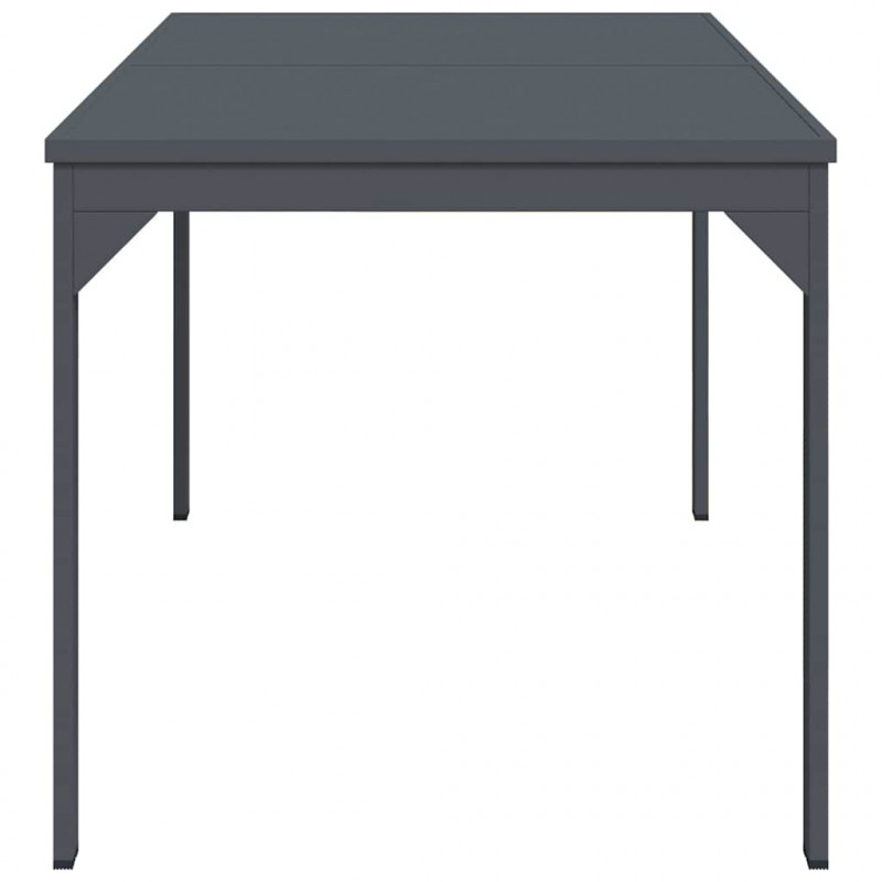 Stół patio Antracyt 180 x 80 x 74 cm Stal malowana proszkowo
