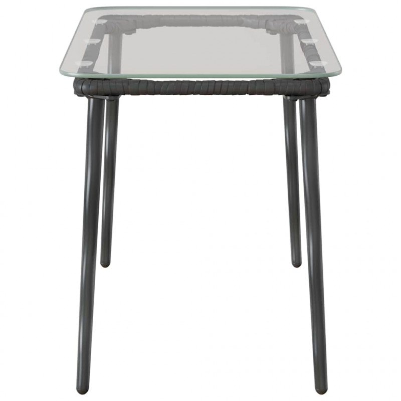 Stół Ogrodowy Czarny 80 x 40 x 45 cm polirattan
