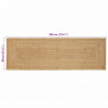Dywan strefowy Beżowy 80 x 300 cm Juta