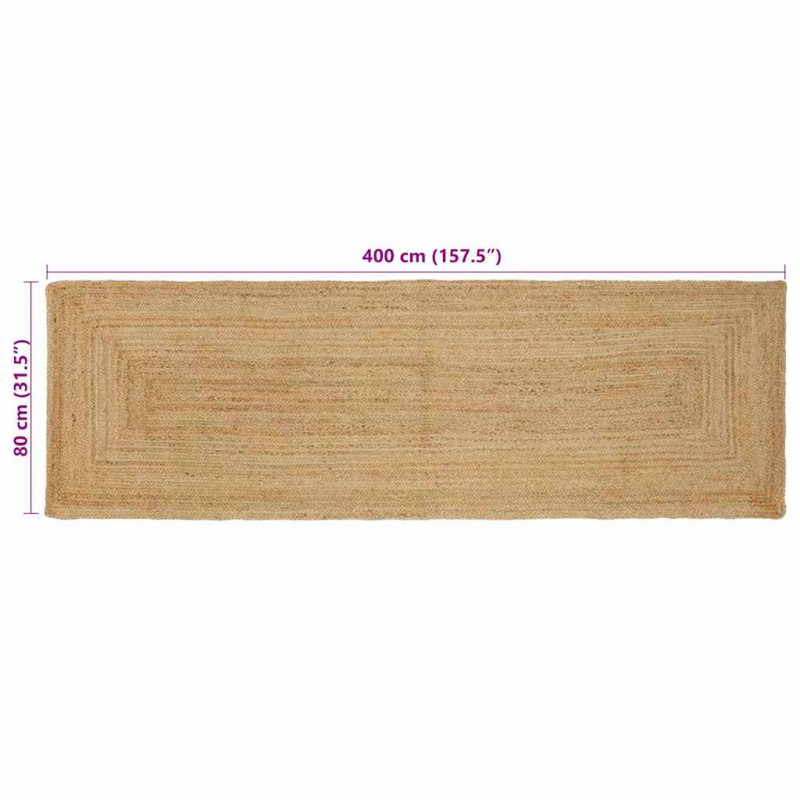 Dywan strefowy Beżowy 80 x 400 cm Juta