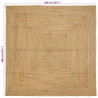 Dywan strefowy Beżowy 200 x 200 cm Juta