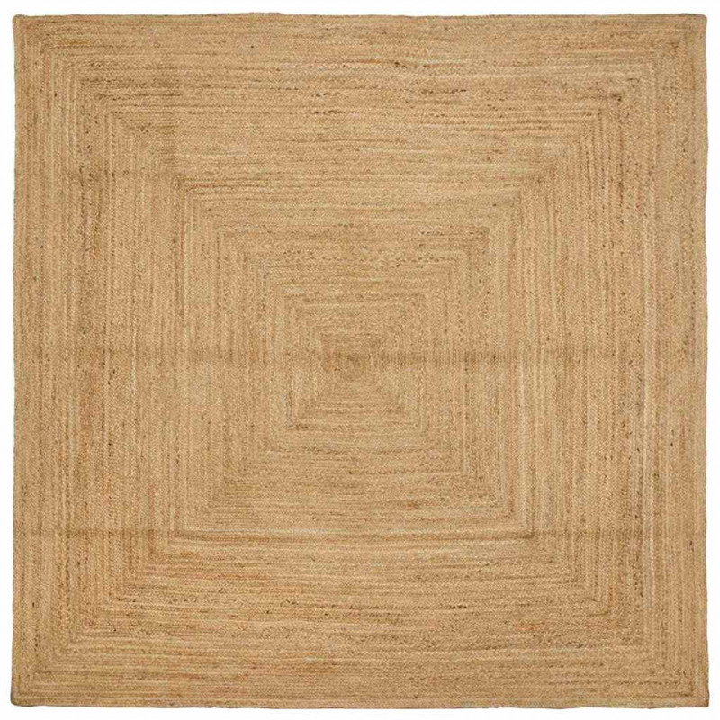 Dywan strefowy Beżowy 240 x 240 cm Juta