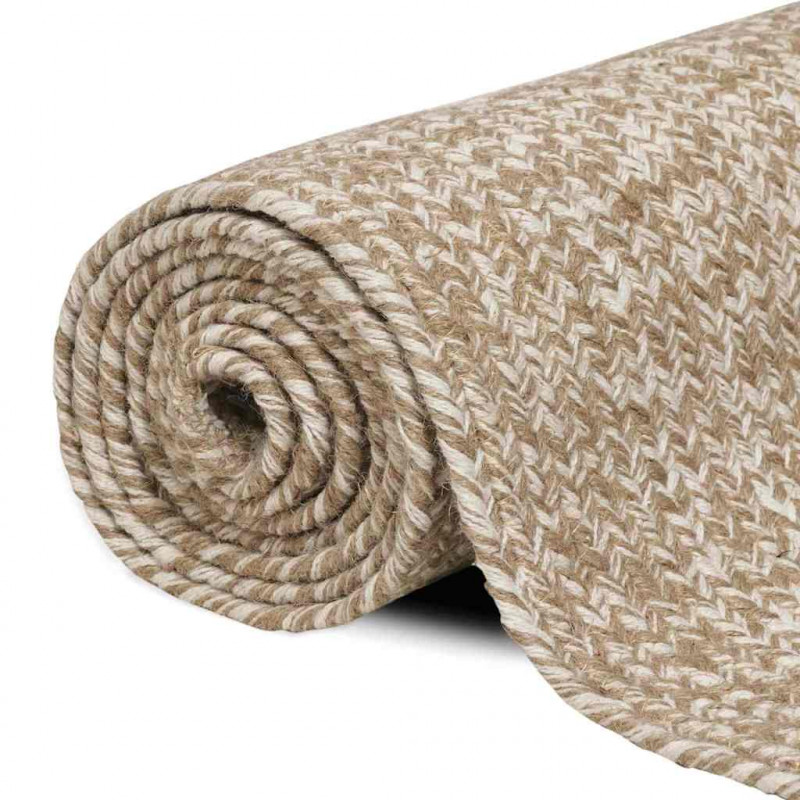Dywany pokojowe Prostokątny Naturalne i białe 80 x 150 cm Juta