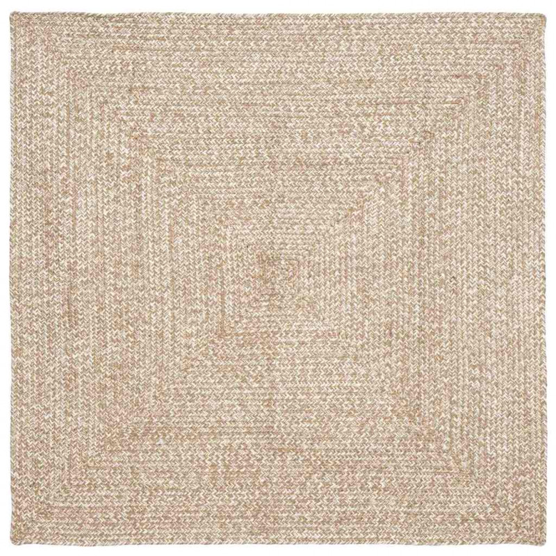 Dywany pokojowe Kwadrat Naturalne i białe 120 x 120 cm Juta
