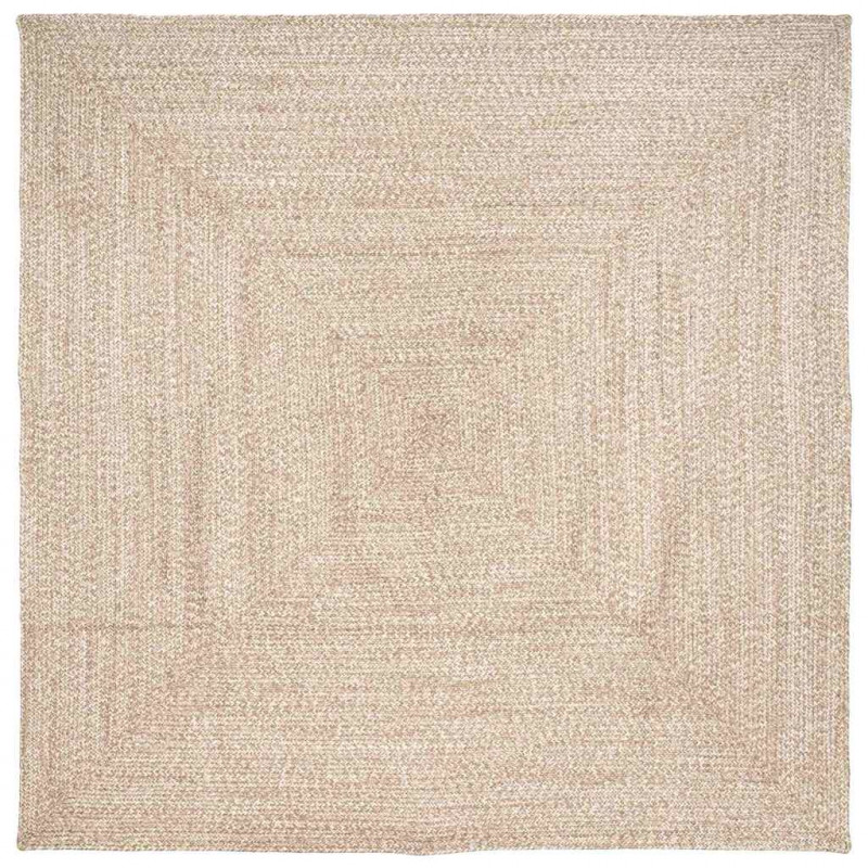 Dywany pokojowe Kwadrat Naturalne i białe 300 x 300 cm Juta