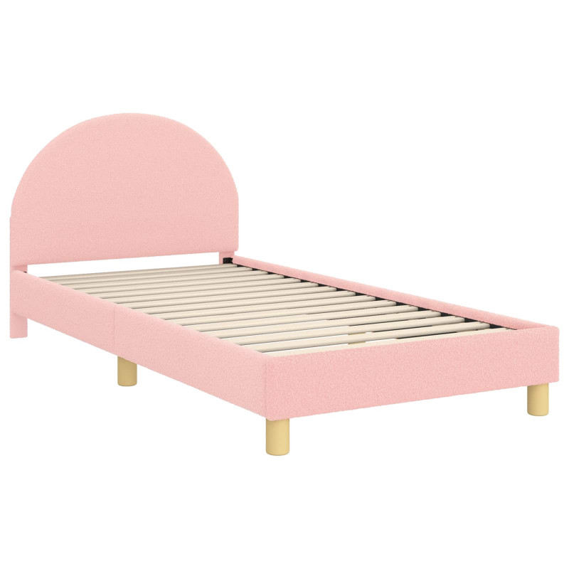 Łóżko Dziecięce z Ramą i Zagłówkiem Różowy 90 x 200 cm