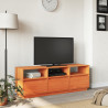 Szafka RTV, woskowy brąz, 140x37x50 cm, lite drewno sosnowe