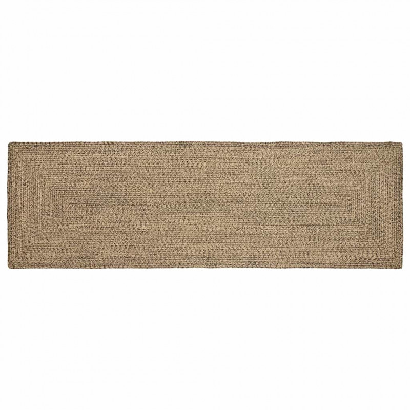 Dywany pokojowe Prostokątny Naturalny i czarny 80 x 200 cm Juta
