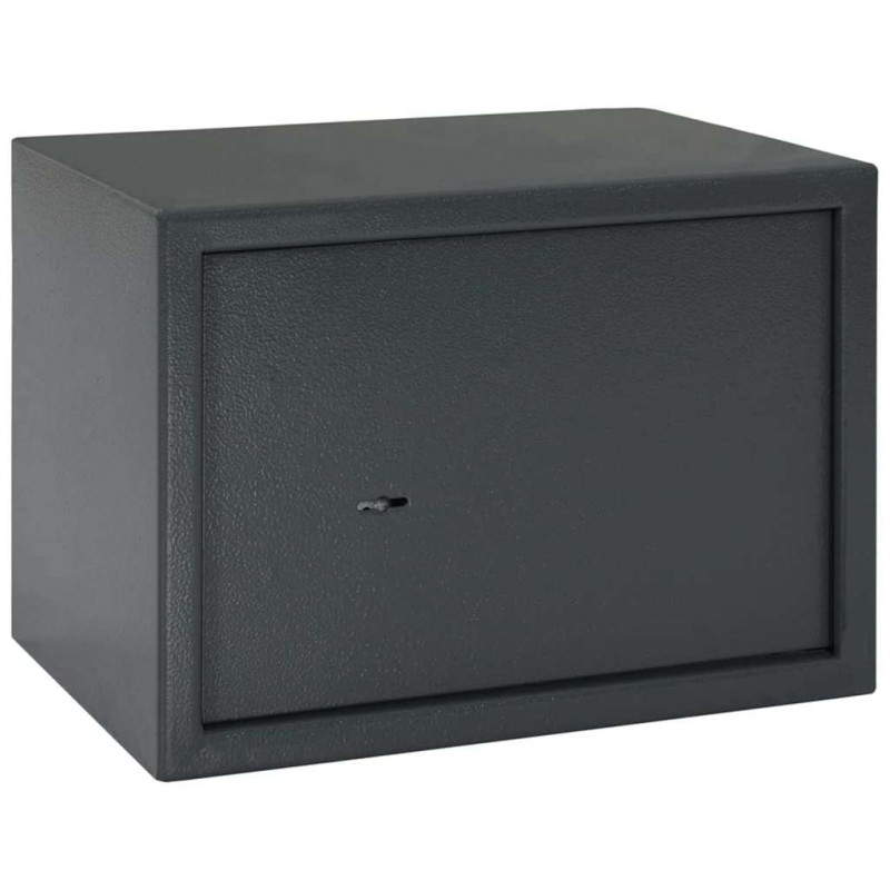 Sejf Z blokadą ciemno szary 35 x 25 x 25 cm Stal