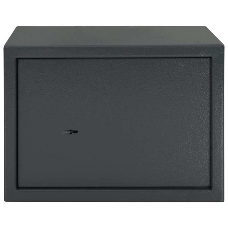 Sejf Z blokadą ciemno szary 35 x 25 x 25 cm Stal
